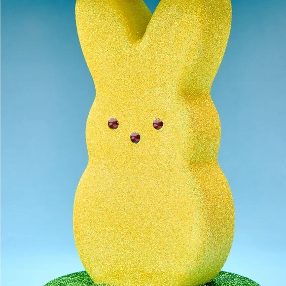 “New” Bath & Body Works Peeps Glittery Marshmallow Bunny 3 wick Candle Holder - Picture 9 of 11